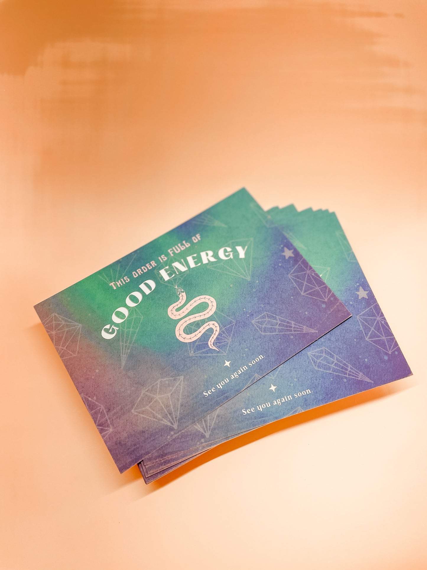 Good Energy 5x7 Packaging Postcard