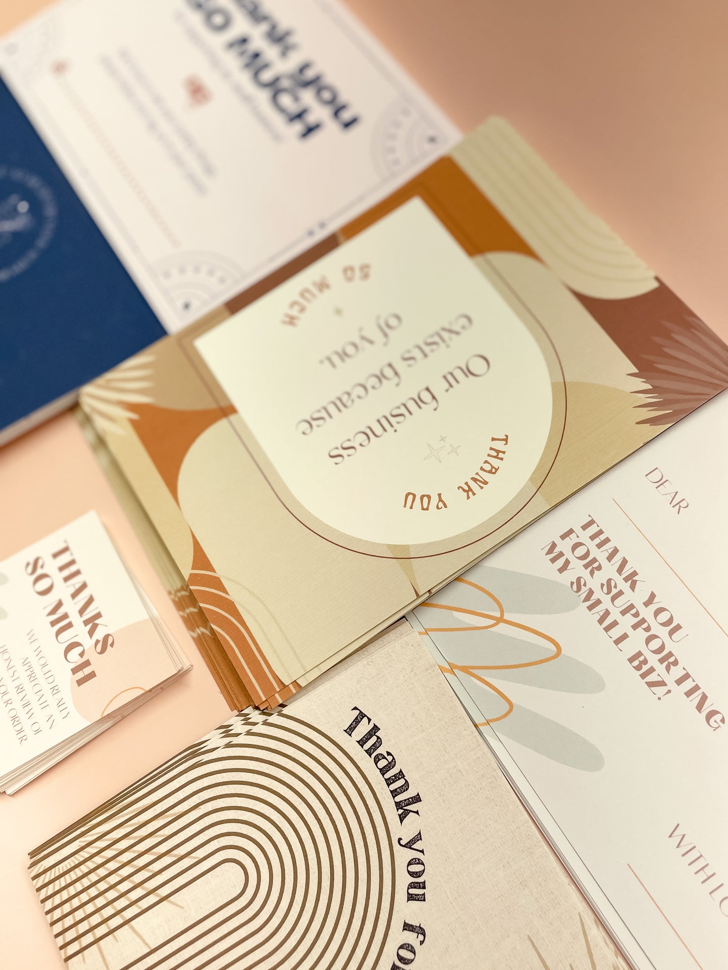 Our Business Exists Because of You Postcard Packaging Insert